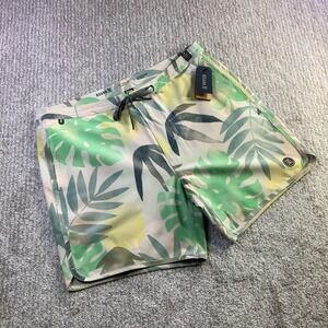 Roark Chiller De Palmas Boardshorts Green Hemp Blend Mens Size 36 NWT